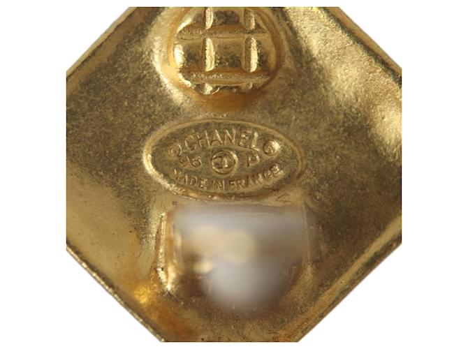 Orecchini quadrati Chanel Coco Mark D'oro - vista 6