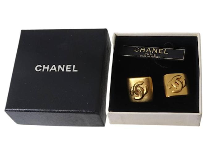 Orecchini quadrati Chanel Coco Mark D'oro - vista 8