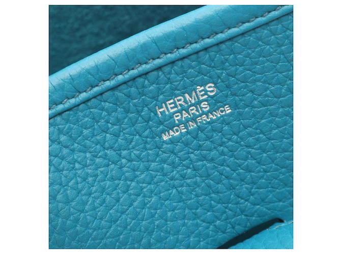 Borsa a Spalla Hermès Evelyn 3 Trois GM Blu - vista 4