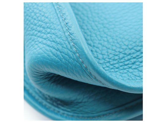 Borsa a Spalla Hermès Evelyn 3 Trois GM Blu - vista 6