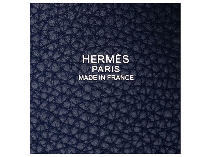 Hermès Picotin Lock 18 in Pelle Clemence Blu Blu navy - vista 5