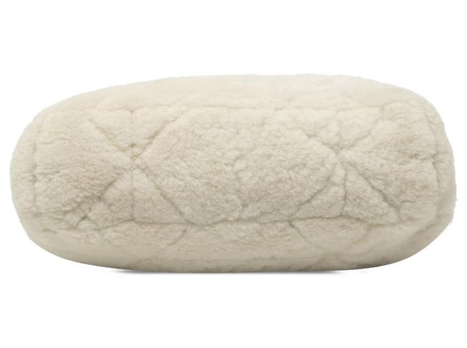 Prada White Quilted Shearling Padded Crossbody Cream - view 3