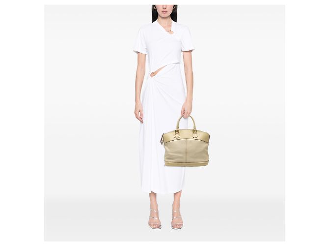 Louis Vuitton Brauner Suhali Lockit MM Beige - Ansicht 11