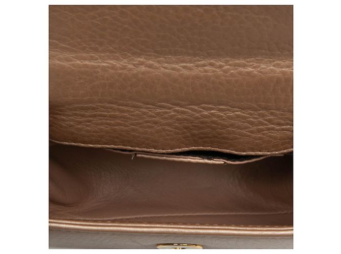 Gucci Mini in Pelle Metallica Marrone Bamboo Night Carne - vista 4