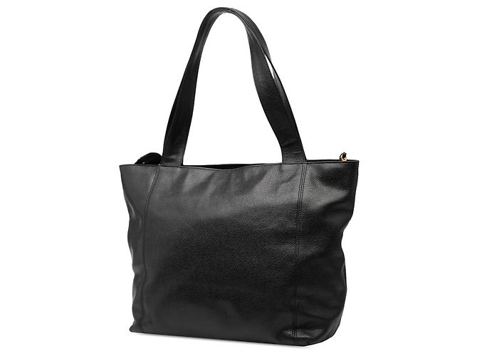 Chanel Schwarze CC Caviar Tote - Ansicht 2