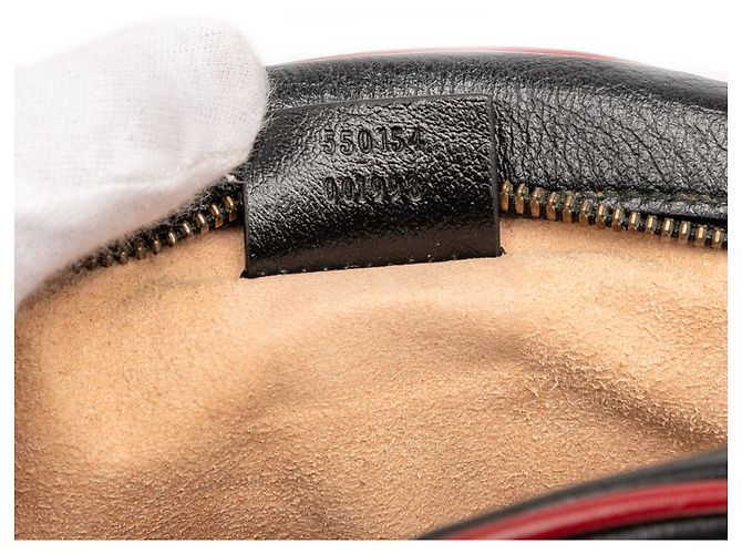 Gucci Mini GG Marmont in pelle nera matelassé Torchon rotondo a tracolla Nero - vista 5