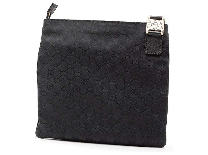 Borsa a tracolla Gucci in tela GG nera Nero - vista 2