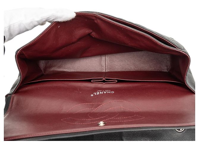 Chanel Maxi Classico Nero Caviar Doppio Faldone - vista 4