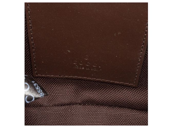 Borsa a secchiello mini GG in tela marrone Gucci Beige - vista 5
