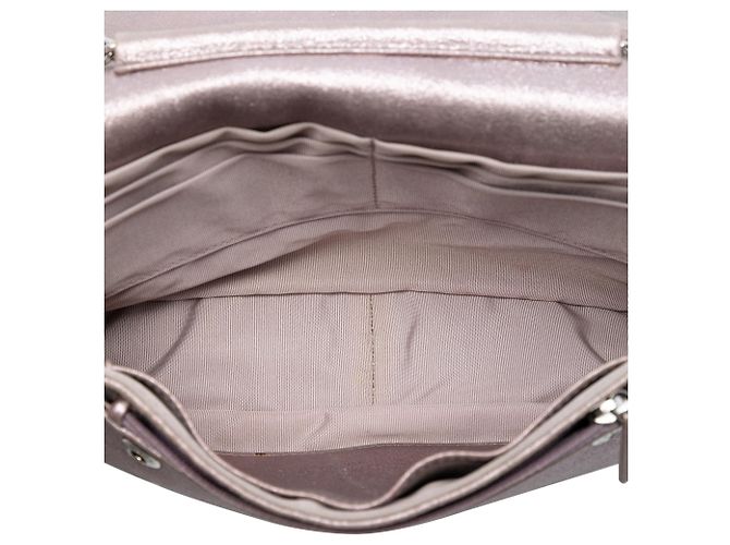 Wallet On Chain Cartera de cadena de piel de cordero metálica acolchada rosa CC de Chanel - vista 4