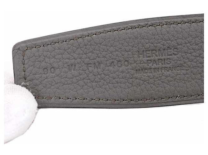 Cintura in pelle Hermès nera e dorata Nero D'oro - vista 3