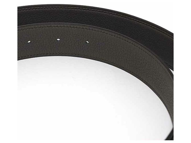 Cintura in pelle Hermès nera e dorata Nero D'oro - vista 5