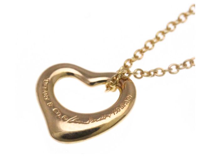 Elsa Peretti Tiffany & Co Collar Péndulo Corazón Abierto Tiffany en Oro Rosa Dorado - vista 6