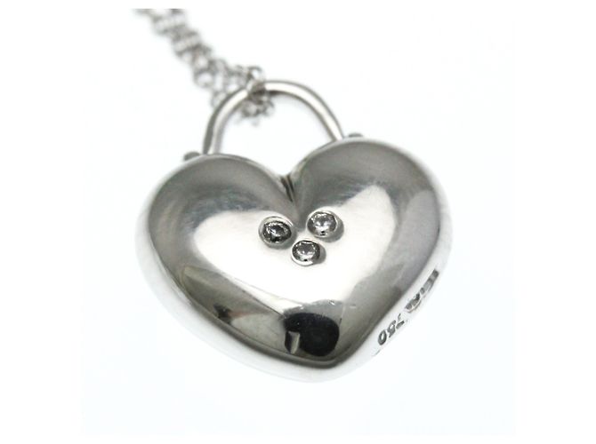 Tiffany & Co Collana in diamante a forma di cuore sentimentale Tiffany Argento - vista 3