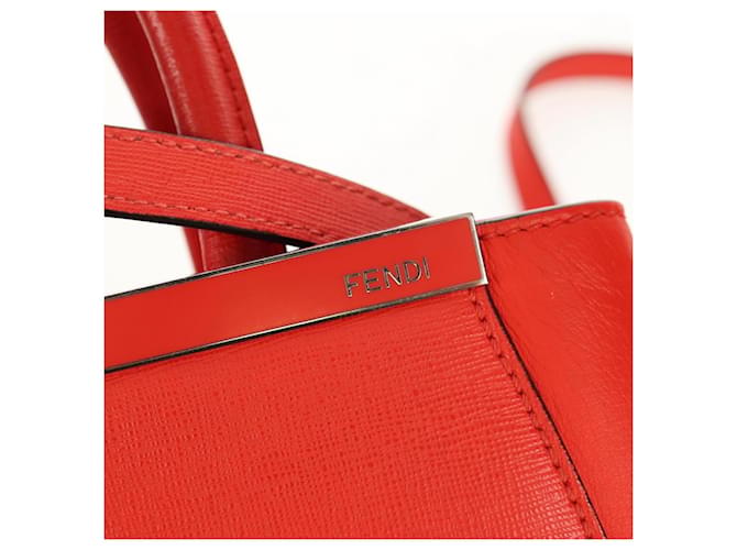 Fendi 2Jours Pelle Medium Rosso - vista 7