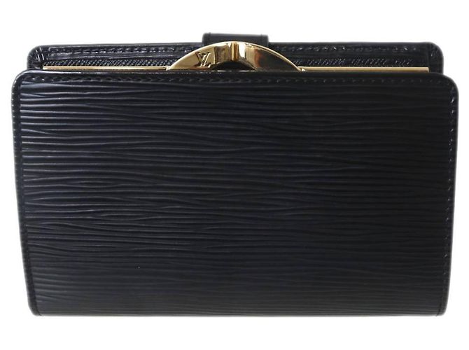Billetera bi-fold de cuero Epi Noir Louis Vuitton Negro - vista 3
