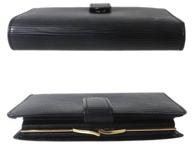 Billetera bi-fold de cuero Epi Noir Louis Vuitton Negro - vista 4