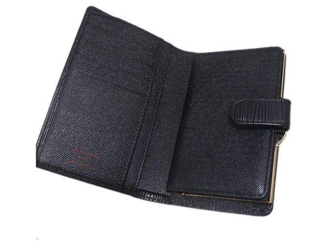 Billetera bi-fold de cuero Epi Noir Louis Vuitton Negro - vista 9