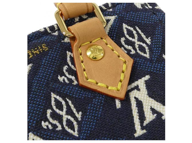 Borsa Petite Sac Plat Louis Vuitton SINCE1854 Blu Blu navy - vista 3