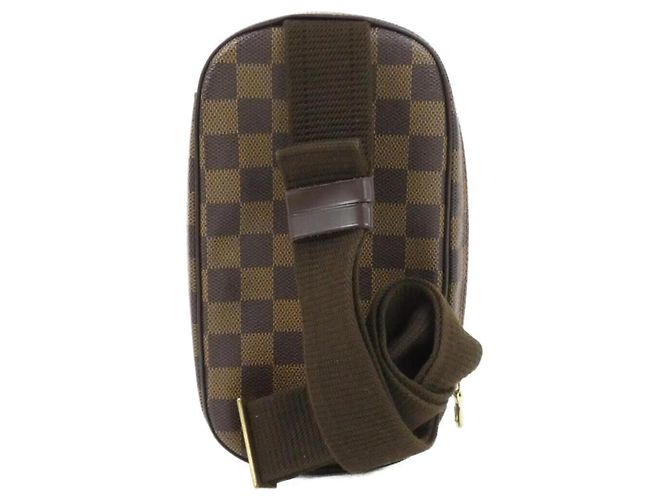 Borsa a Spalla Louis Vuitton Damier Pochette Ganjou N48048 Marrone - vista 2