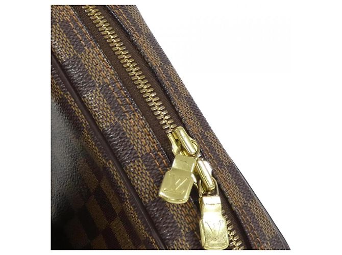Borsa a Spalla Louis Vuitton Damier Pochette Ganjou N48048 Marrone - vista 4