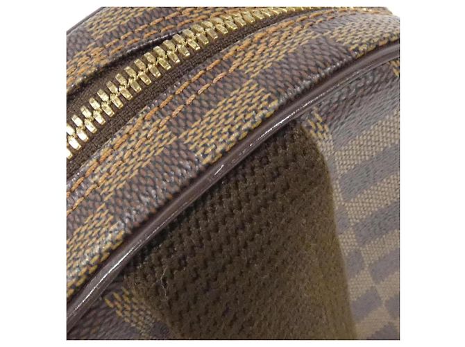 Borsa a Spalla Louis Vuitton Damier Pochette Ganjou N48048 Marrone - vista 5