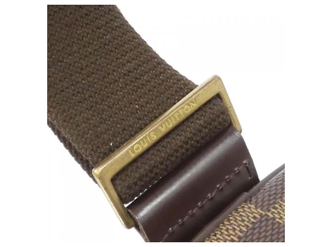 Borsa a Spalla Louis Vuitton Damier Pochette Ganjou N48048 Marrone - vista 6