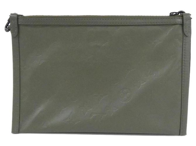 Borsa a tracolla piatta Monogram Shadow di Louis Vuitton Nero Cachi - vista 2