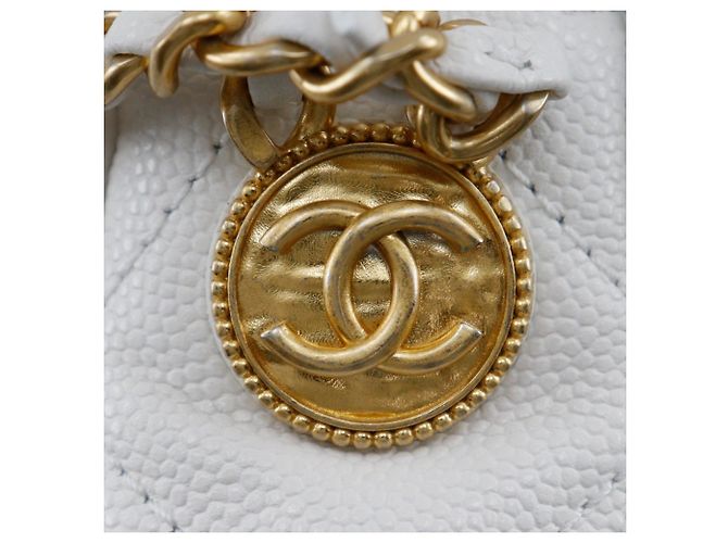Borsa a Spalla Chanel Matelassé Bianca Bianco - vista 10