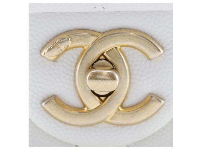 Borsa a Spalla Chanel Matelassé Bianca Bianco - vista 12