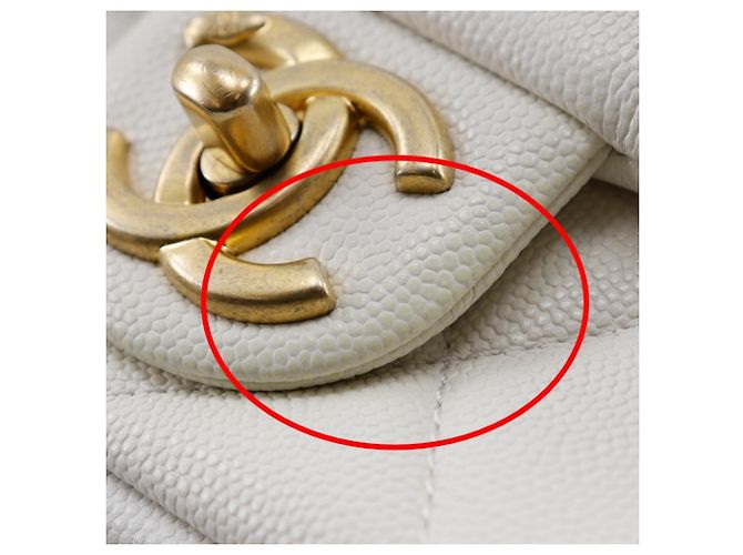 Borsa a Spalla Chanel Matelassé Bianca Bianco - vista 6