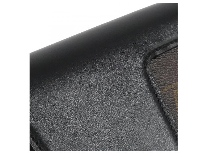 Borsa a spalla Louis Vuitton Monogram con lucchetto sulla tracolla Marrone Nero - vista 5
