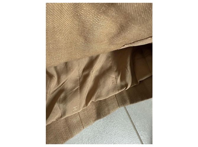 Conjunto de saia Chanel bege de algodão e seda - vista 5