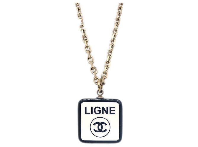 Pendente Chanel CC No.5 in metallo D'oro - vista 2