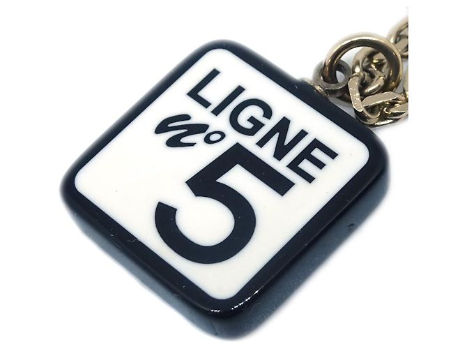 Pendente Chanel CC No.5 in metallo D'oro - vista 3