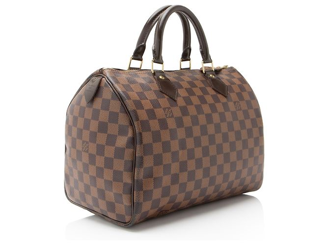 Borsa Speedy 30 Damier Ebene di Louis Vuitton Marrone - vista 2
