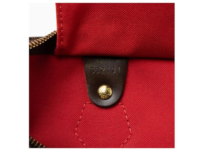Borsa Speedy 30 Damier Ebene di Louis Vuitton Marrone - vista 6
