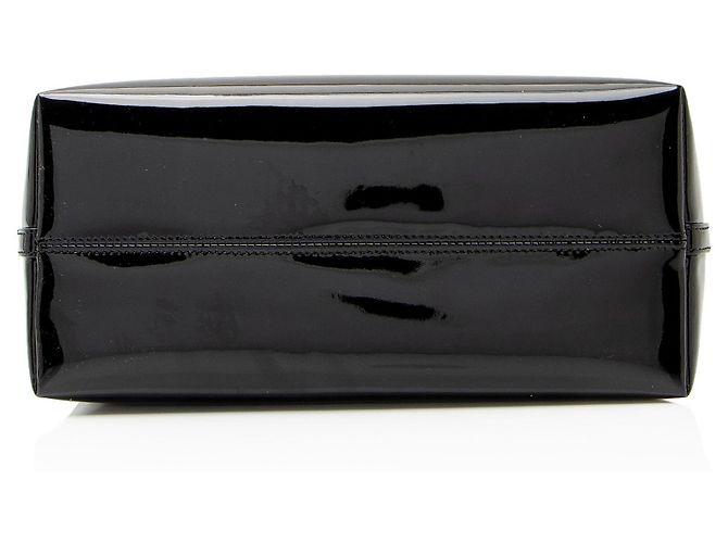 Saint Laurent Hobo Rendez-Vous in Pelle Verniciata Nero - vista 4
