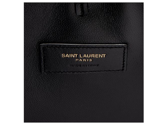 Saint Laurent Hobo Rendez-Vous in Pelle Verniciata Nero - vista 9
