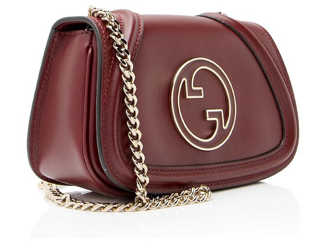 Borsa a spalla piccola Blondie in pelle Gucci Rosso - vista 2