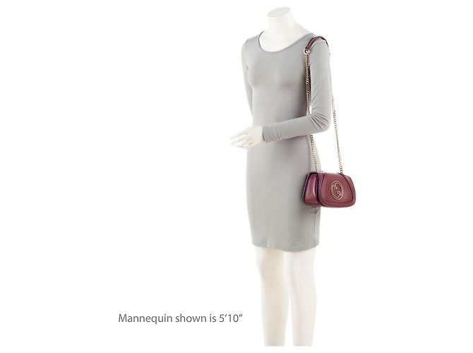 Borsa a spalla piccola Blondie in pelle Gucci Rosso - vista 5