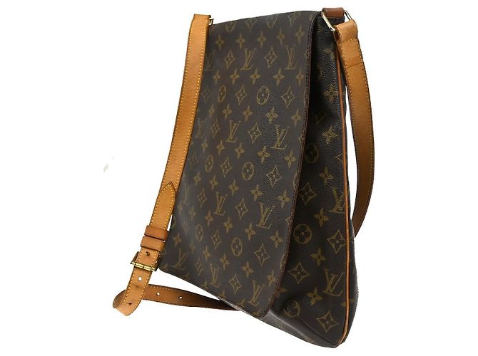 Borsa Musette Salsa Louis Vuitton in tela Monogram GM Marrone - vista 3