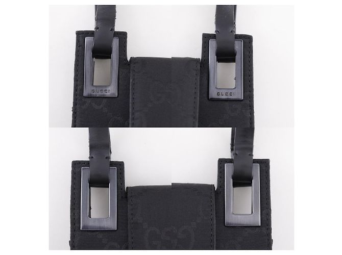 Gucci GG Satin 2-Wege Tote Bag Schwarz - Ansicht 9