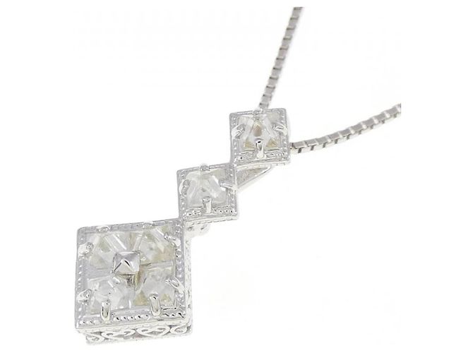 Autre Marque Collana in diamante in oro bianco Au750 Argento - vista 3