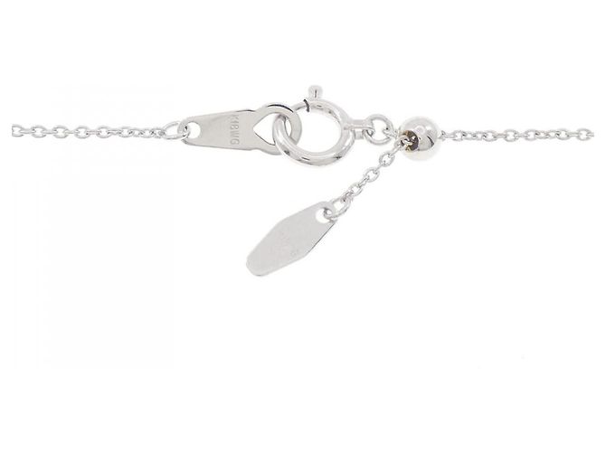 Autre Marque Collana a Fiore con Diamanti in Oro Bianco Au750 Argento - vista 5