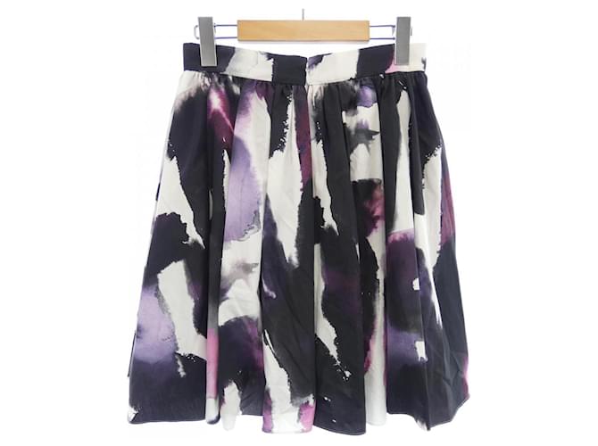 Falda Alexander McQueen Negro Blanco Púrpura - vista 2