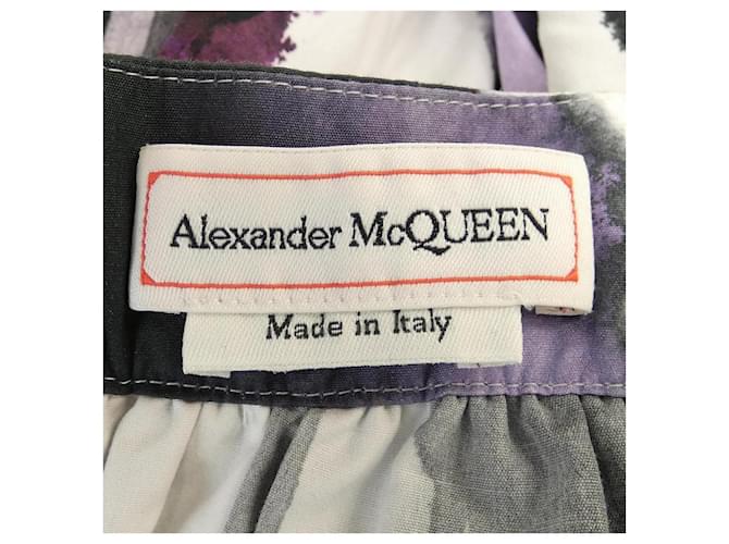 Falda Alexander McQueen Negro Blanco Púrpura - vista 4