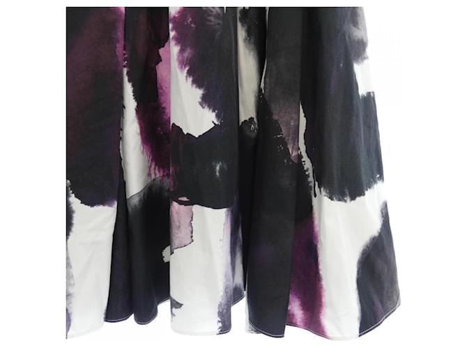 Falda Alexander McQueen Negro Blanco Púrpura - vista 6