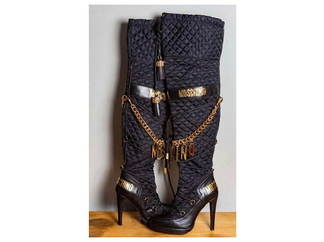 Botas Moschino de piel negra Negro - vista 3