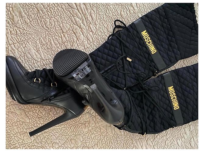 Botas Moschino de piel negra Negro - vista 4